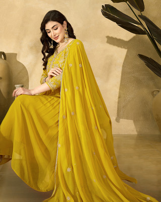SheWill Embroidered Kurta, Trouser/Pant & Dupatta Set