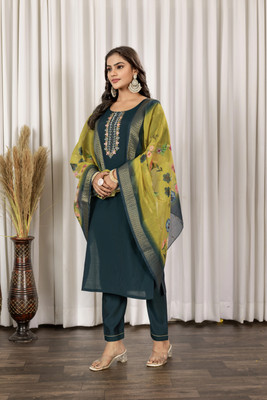 Soneri Fashion Embroidered, Printed Kurta, Trouser/Pant & Dupatta Set