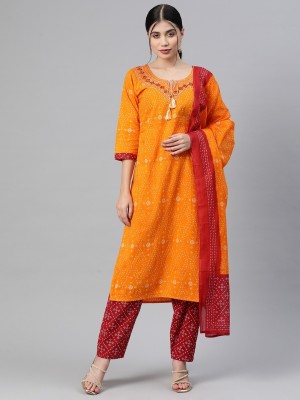 Readiprint Fashions Printed Kurta, Trouser/Pant & Dupatta Set