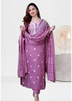 Jaipur fashion factory Self Design Kurta, Trouser/Pant & Dupatta Set
