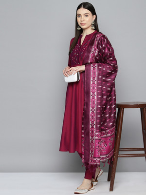 Jompers Embroidered Kurta, Trouser/Pant & Dupatta Set