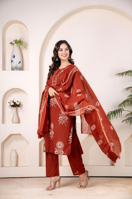DARVIKAA COLLECTION Printed Kurta, Trouser/Pant & Dupatta Set