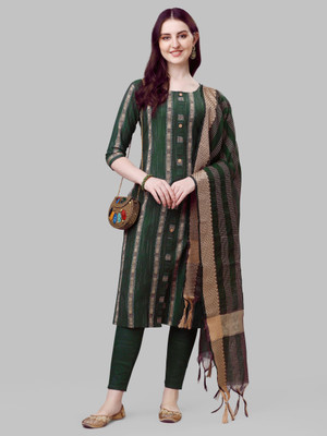 AANSHI FASHION Striped Kurta, Trouser/Pant & Dupatta Set