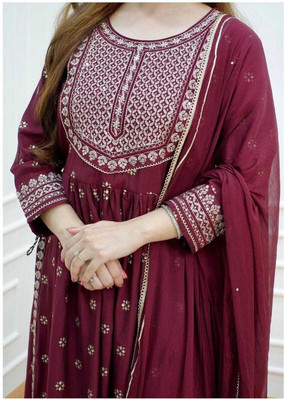 HouseOfCommon Women Kurti Pant Attached Dupatta Set