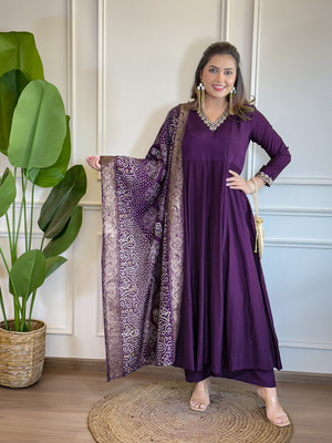 TARTAM Embroidered Kurta, Trouser/Pant & Dupatta Set