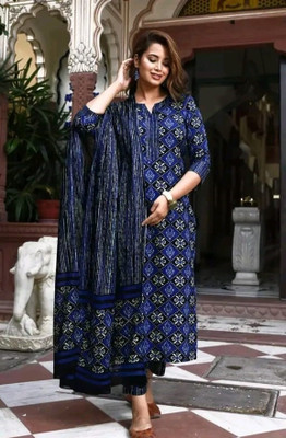 Shandhya Printed Kurta, Trouser/Pant & Dupatta Set