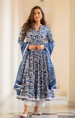 Lali Creation Printed Anarkali Kurta, Bottom & Dupatta Set