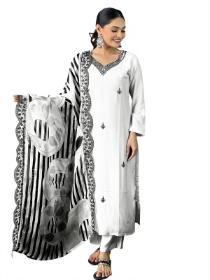 Fashion Care Solid Kurta, Salwar & Dupatta Set