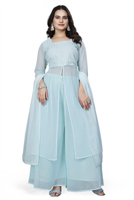 sree v fashion Self Design Kurta, Palazzo & Dupatta Set