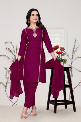 SUKANIFASHION Embroidered Kurta, Trouser/Pant & Dupatta Set