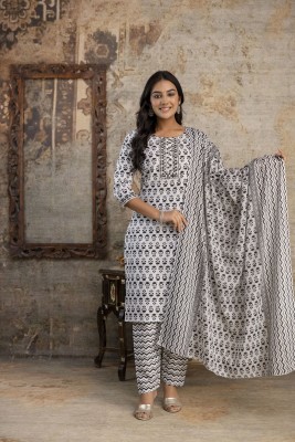 Sheeba Creation Printed Kurta, Salwar & Dupatta Set