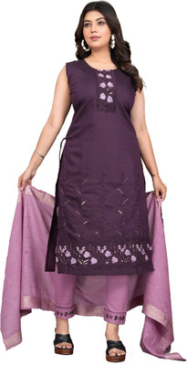 Allproshop Embroidered Kurta, Trouser/Pant & Dupatta Set