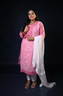 MALKIAT Embroidered Kurta, Trouser/Pant & Dupatta Set