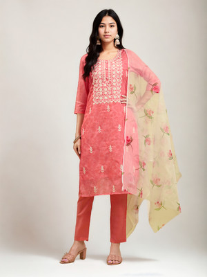 sagarika Embroidered Kurta, Trouser/Pant & Dupatta Set