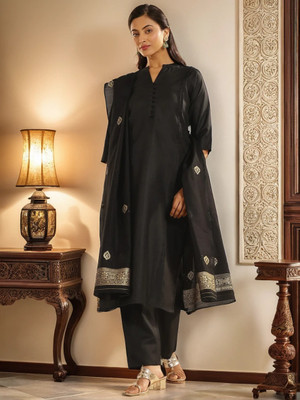 TRANDTIDE Solid Kurta, Trouser/Pant & Dupatta Set
