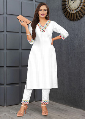 Nisa Style Embroidered Kurta, Trouser/Pant & Dupatta Set