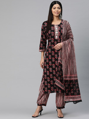 Readiprint Fashions Printed Kurta, Patiala & Dupatta Set