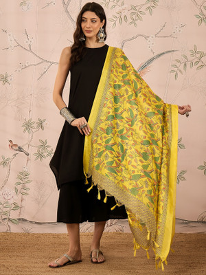 InWeave Solid Kurta, Palazzo & Dupatta Set