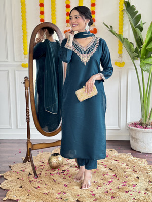 shiv textiles Printed Kurta, Trouser/Pant & Dupatta Set