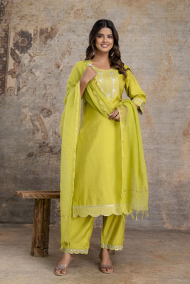 ANOUK Embroidered Kurta, Trouser/Pant & Dupatta Set