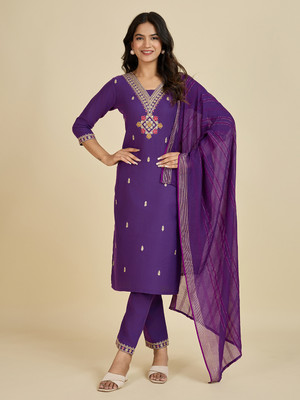 Sai veera Fashion Embroidered Kurta, Trouser/Pant & Dupatta Set