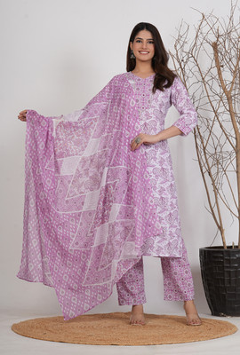 Ragvi Printed Kurta, Trouser/Pant & Dupatta Set