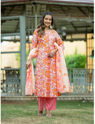 Priyal Designer Solid Anarkali Kurta, Bottom & Dupatta Set