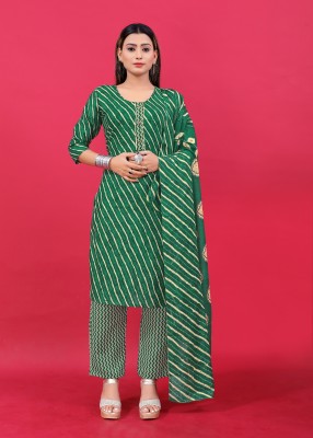 THE PRIVATE LABLE Printed Kurta, Trouser/Pant & Dupatta Set