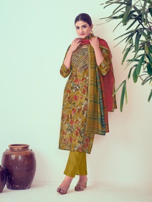 Label Khoj Printed Kurta, Trouser/Pant & Dupatta Set