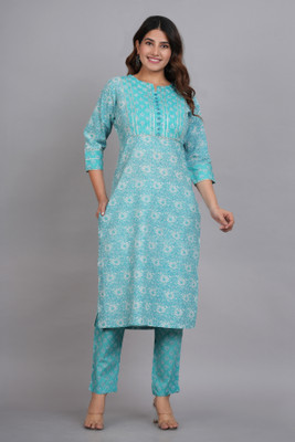 Yash Gallery Floral Print Kurta, Trouser/Pant & Dupatta Set