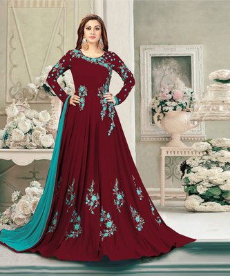 Trendmalls Embroidered Anarkali Kurta, Bottom & Dupatta Set
