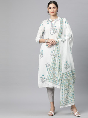 Readiprint Fashions Printed Kurta, Trouser/Pant & Dupatta Set