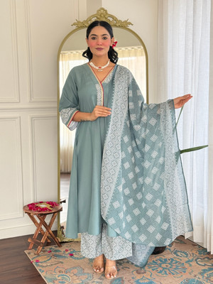 SDK Fashion Embroidered Kurta, Trouser/Pant & Dupatta Set