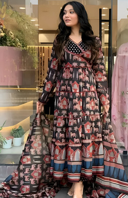 ARMH LIFESTYLE Printed Kurta, Palazzo & Dupatta Set