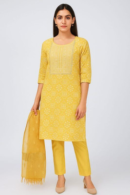 aamya fashion Embroidered Kurta, Palazzo & Dupatta Set