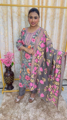 STYLEONMES Floral Print Kurta, Trouser/Pant & Dupatta Set