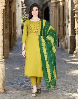 SoftTouch Embroidered Kurta, Trouser/Pant & Dupatta Set