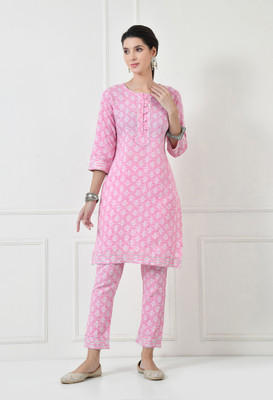 TOLIKE Printed Kurta, Palazzo & Dupatta Set