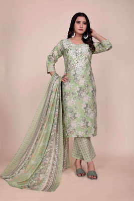 SSTUDIO Floral Print Kurta, Salwar & Dupatta Set