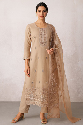 Rijak Creations Embroidered Kurta, Salwar & Dupatta Set