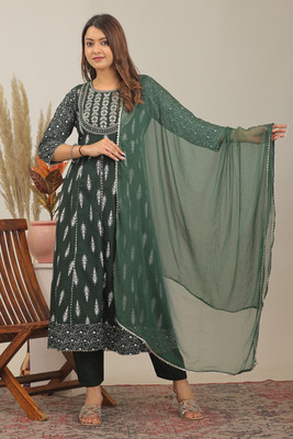 OJASVI FASHION Embroidered Kurta, Trouser/Pant & Dupatta Set