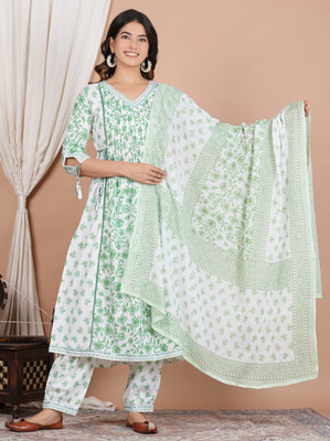 oojasvi fashion Printed Kurta, Palazzo & Dupatta Set