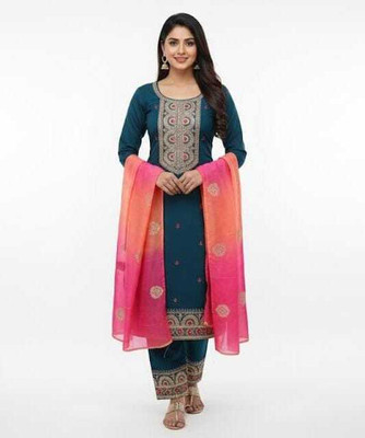 rawat ji Embroidered Kurta, Trouser/Pant & Dupatta Set