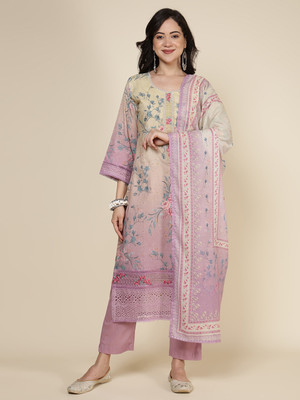 Meena Bazaar Printed Kurta, Salwar & Dupatta Set