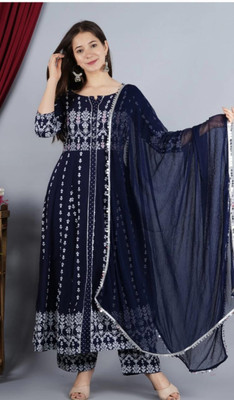 NIHARIKA FAB Printed Kurta, Palazzo & Dupatta Set