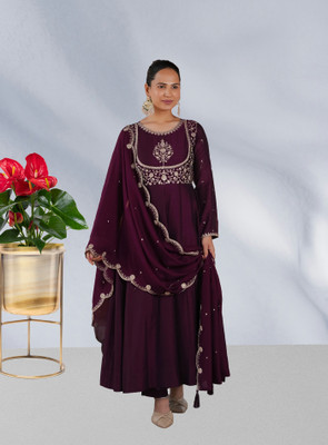 KHANJAN FASHION Embroidered Kurta, Trouser/Pant & Dupatta Set