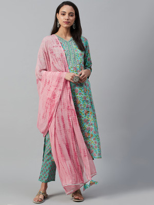YURI'S Printed Kurta, Trouser/Pant & Dupatta Set