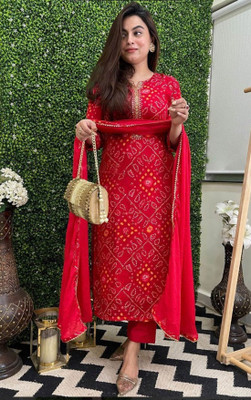 PRAVIK Self Design Kurta, Trouser/Pant & Dupatta Set
