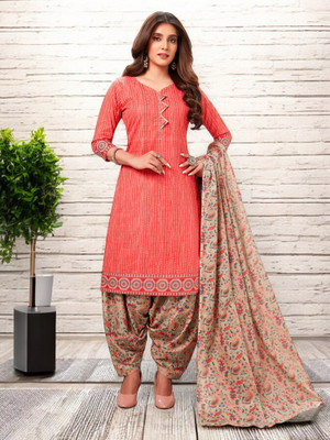 Jevi Prints Self Design Kurta, Patiala & Dupatta Set