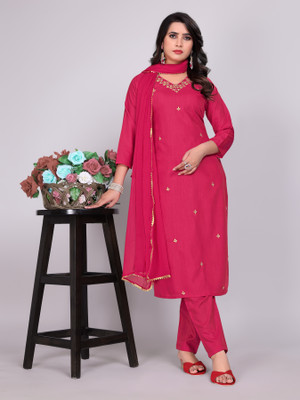 Mahudi Embroidered Kurta, Trouser/Pant & Dupatta Set
